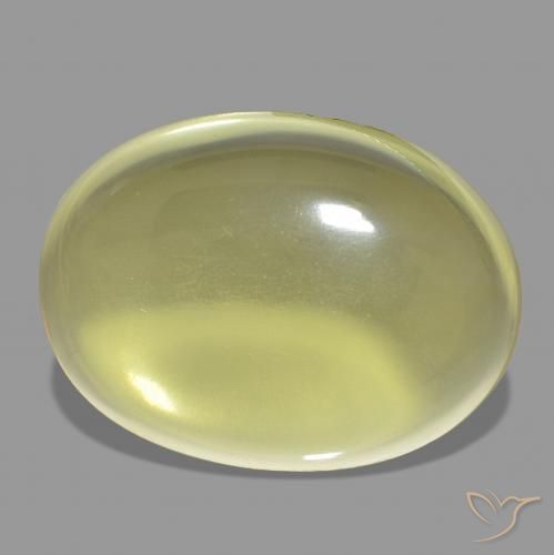 Quartz Jaune clair naturelle ovale, 43.75 ct, Transparent