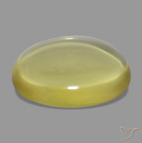 Quartz Jaune clair naturelle ovale, 43.75 ct, Transparent