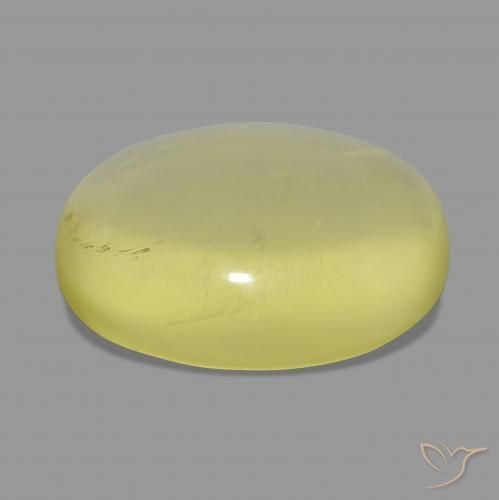 Quartz Jaune ananas naturelle ovale, 35.67 ct, Transparent