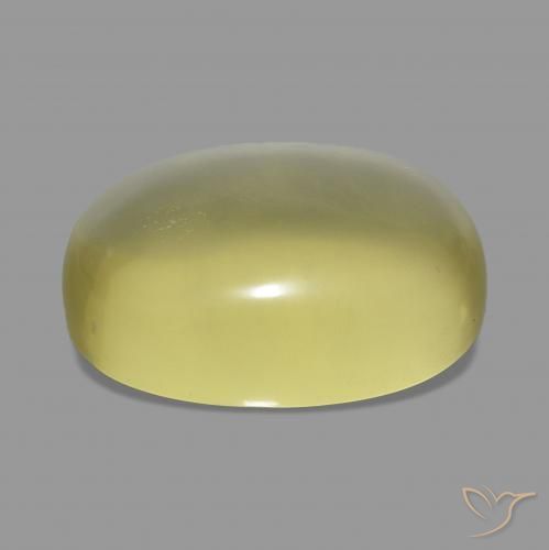 Quartz Jaune ananas léger naturelle ovale, 46.42 ct, Transparent