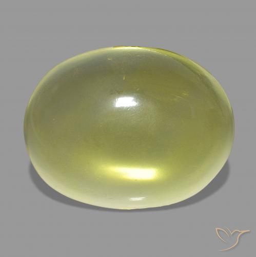 Quartz Jaune ananas naturelle ovale, 33.80 ct, Transparent