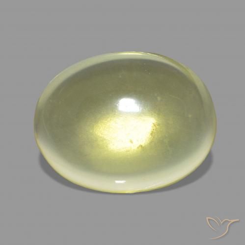 Quartz Jaune ananas léger naturelle ovale, 11.54 ct, Transparent