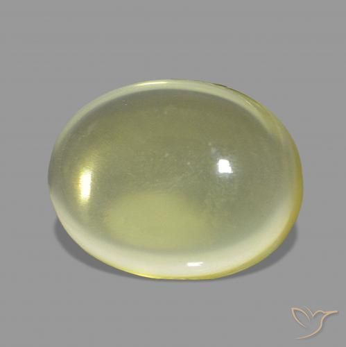 Quartz Jaune ananas léger naturelle ovale, 11.54 ct, Transparent
