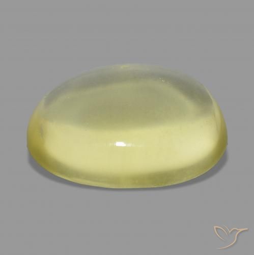 Quartz Jaune ananas léger naturelle ovale, 11.54 ct, Transparent
