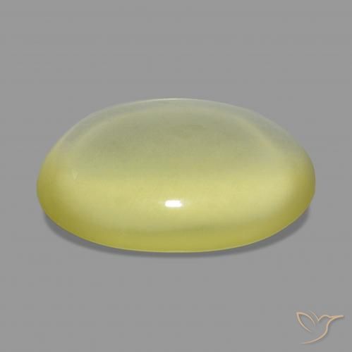 Quartz Jaune clair naturelle ovale, 8.98 ct, Transparent
