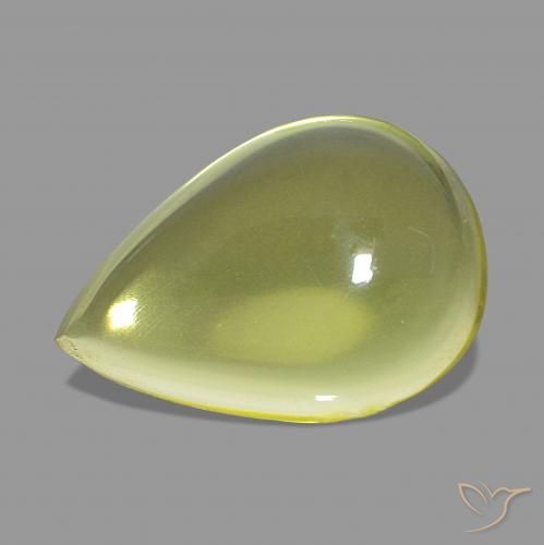 5.60ct Jaune clair Quartz, En forme de poire, Transparent