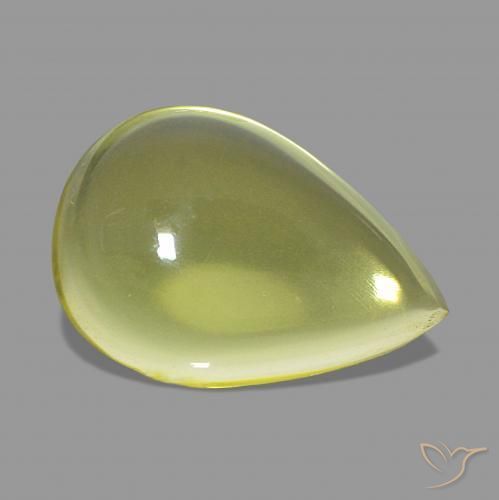 Quartz Jaune clair naturelle En forme de poire, 5.60 ct, Transparent