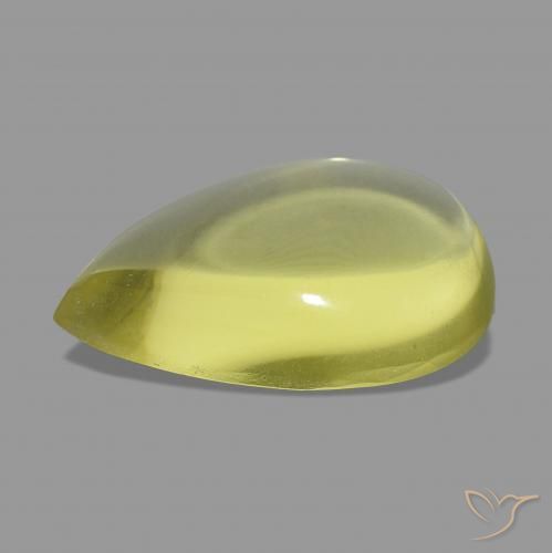 Quartz Jaune clair naturelle En forme de poire, 5.60 ct, Transparent