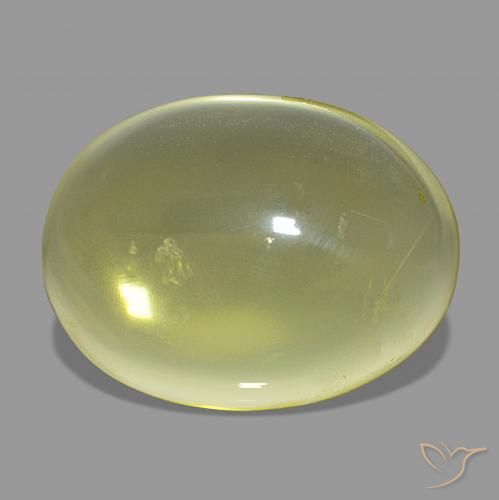 Quartz Jaune clair naturelle ovale, 47.33 ct, Transparent
