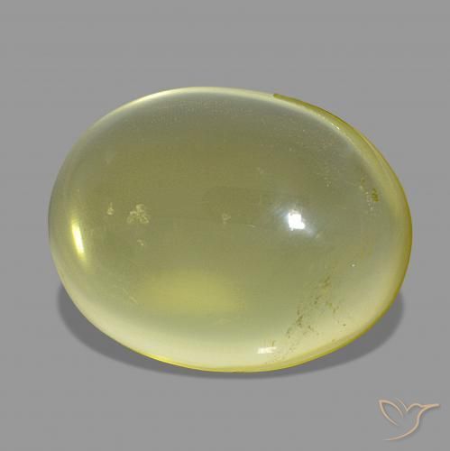Quartz Jaune clair naturelle ovale, 47.33 ct, Transparent