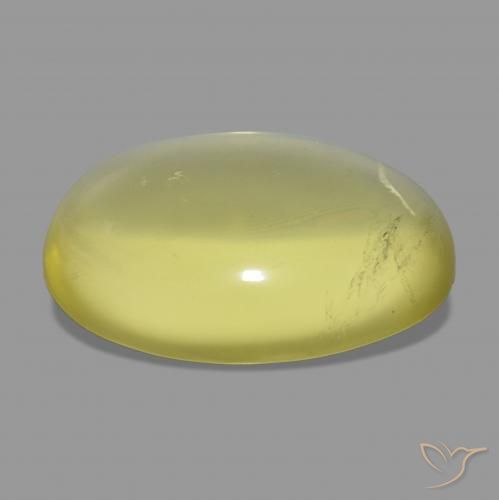 Quartz Jaune clair naturelle ovale, 47.33 ct, Transparent