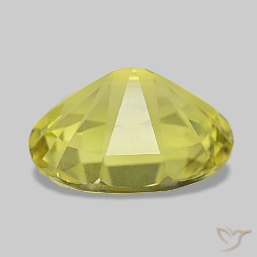 Quartz jaune naturelle coupe ovale, 7,27 ct, VVS-VS