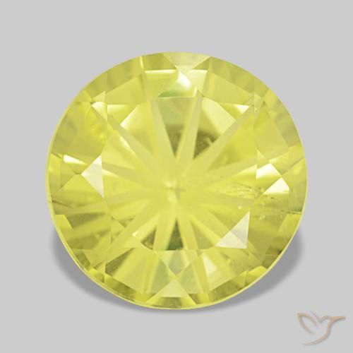 Quartz jaune de 3,09 ct, rond, VS