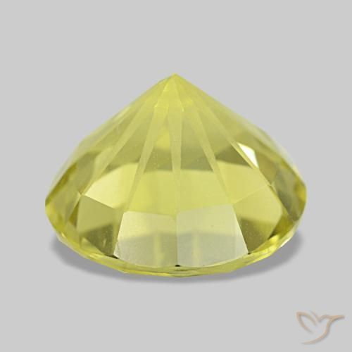Quartz jaune naturelle coupe roude, 3,09 ct, VS