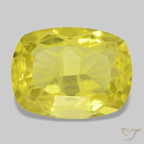 Quartz jaune de 11,85 ct, coussin, VS