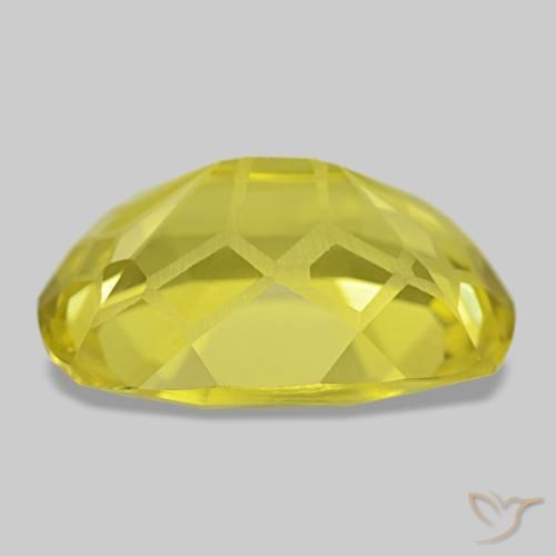 Quartz jaune naturelle coupe coussin, 11,85 ct, VS