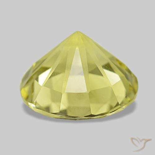 Quartz jaune naturelle coupe roude, 4,38 ct, VVS