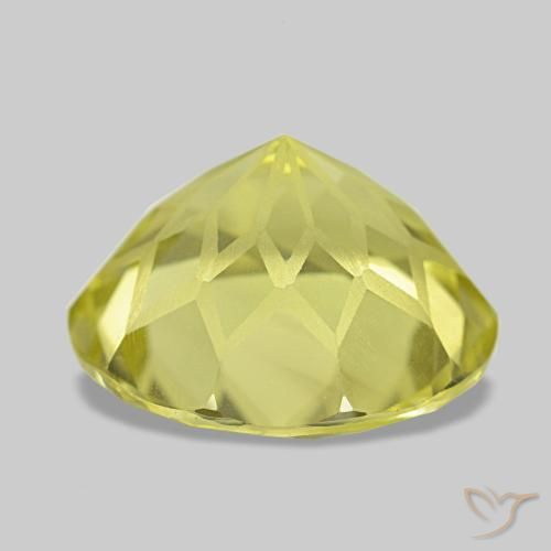 Quartz jaune naturelle coupe roude, 3,92 ct, VVS