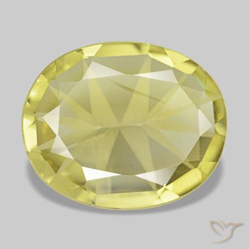 Quartz jaune de 4,34 ct, ovale, VVS