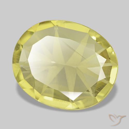 Quartz jaune naturelle coupe ovale, 4,34 ct, VVS
