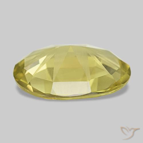 Quartz jaune naturelle coupe ovale, 4,34 ct, VVS