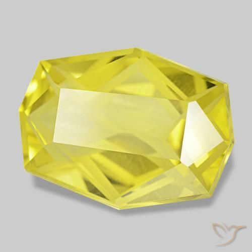 Quartz jaune naturelle forme fantaisie, 12,75 ct, VVS
