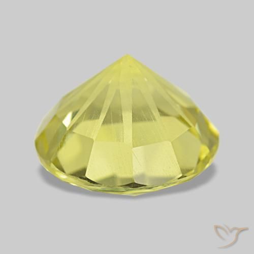 Quartz jaune naturelle coupe roude, 3,52 ct, VVS