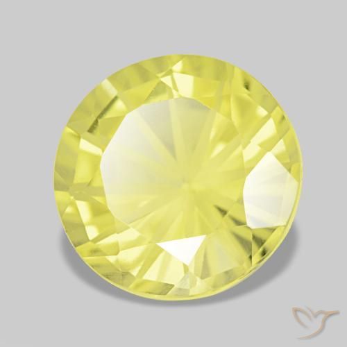 Quartz jaune naturelle coupe roude, 2,79 ct, VVS