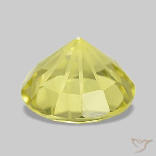 Quartz jaune naturelle coupe roude, 2,79 ct, VVS