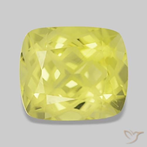 Quartz jaune de 4,81 ct, coussin, VVS