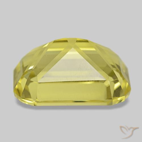 Quartz jaune naturelle taille émeraude, 8,97 ct, VVS