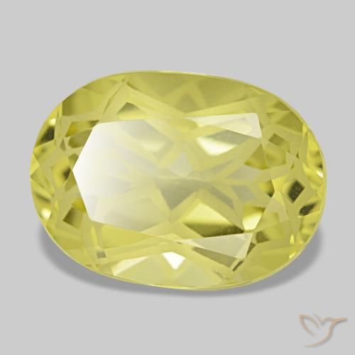 Quartz jaune naturelle coupe coussin, 5,32 ct, VVS