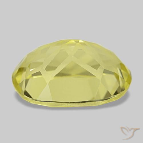 Quartz jaune naturelle coupe coussin, 5,32 ct, VVS