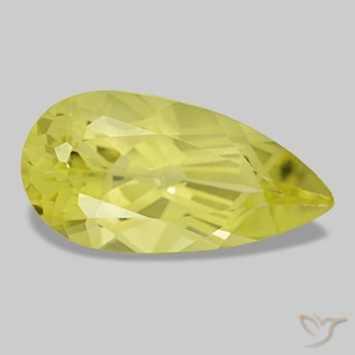 Quartz jaune naturelle en forme de poire, 4,70 ct, VVS