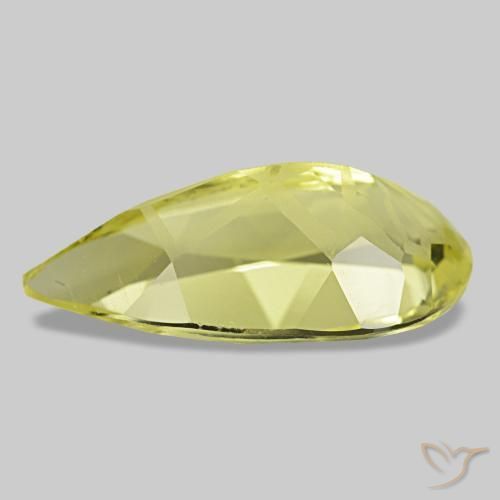 Quartz jaune naturelle en forme de poire, 4,70 ct, VVS