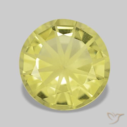 Quartz jaune naturelle coupe roude, 2,51 ct, VVS