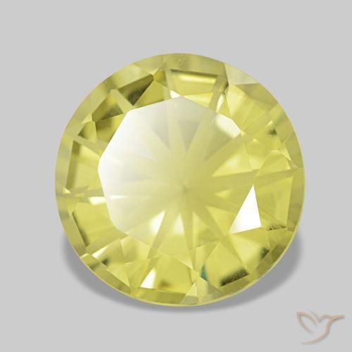 Quartz jaune naturelle coupe roude, 2,51 ct, VVS