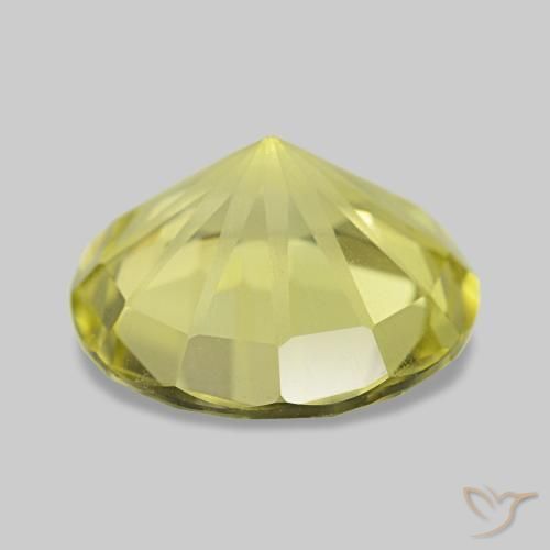 Quartz jaune naturelle coupe roude, 2,51 ct, VVS
