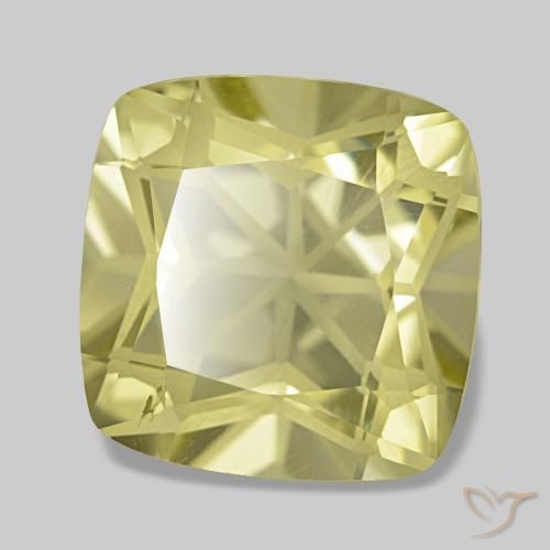 Quartz jaune naturelle coupe coussin, 5,07 ct, VVS
