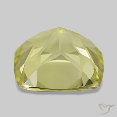 Quartz jaune naturelle coupe coussin, 5,07 ct, VVS