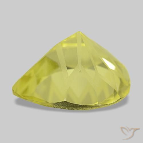 Quartz jaune naturelle en forme de poire, 5,44 ct, VS