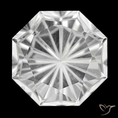 Quartz blanc naturelle taille émeraude, 48,56 ct, VS