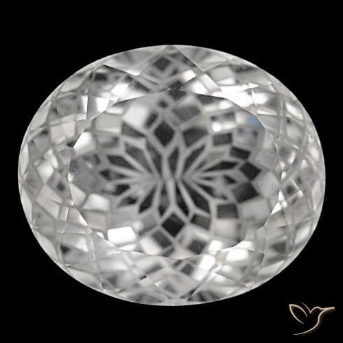 Quartz blanc naturelle coupe ovale, 57,71 ct, VVS