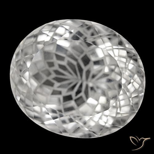 Quartz blanc naturelle coupe ovale, 57,71 ct, VVS