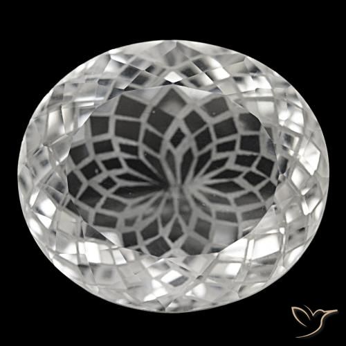 Quartz blanc naturelle coupe ovale, 52,40 ct, VVS-VS