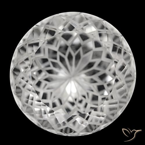 Quartz blanc naturelle coupe roude, 38,74 ct, VVS