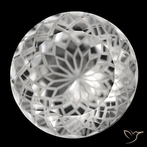Quartz blanc naturelle coupe roude, 38,74 ct, VVS