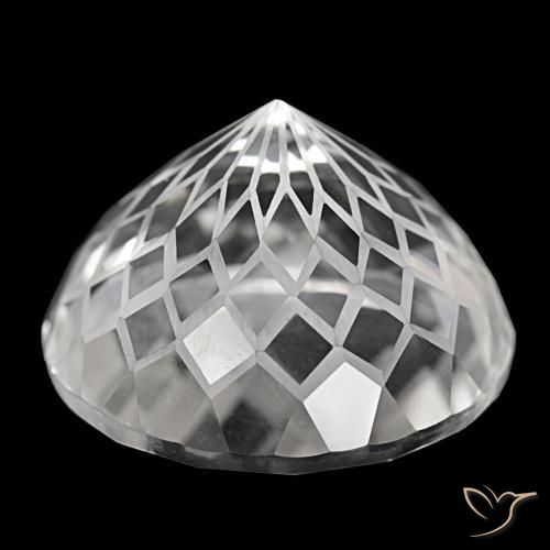 Quartz blanc naturelle coupe roude, 38,74 ct, VVS