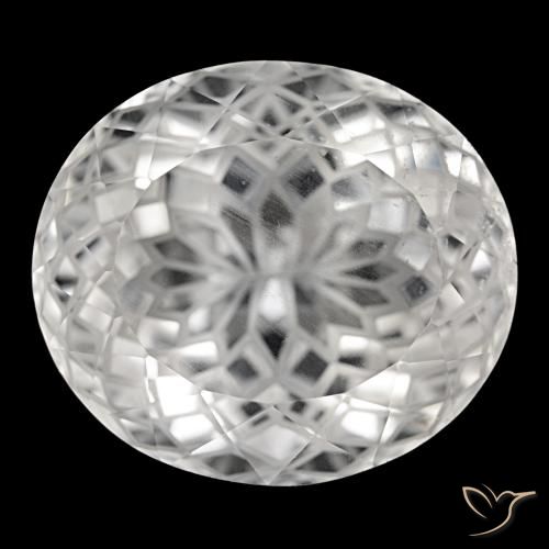 Quartz blanc de 76,48 ct, ovale, VS
