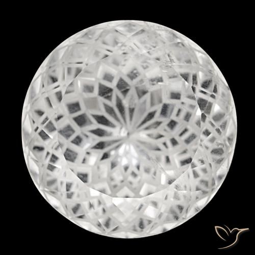 Quartz blanc naturelle coupe roude, 77,33 ct, VS